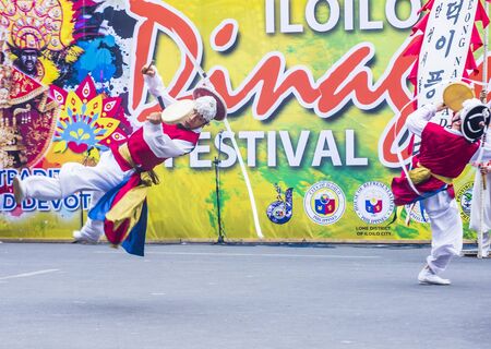 ILOILO , PHILIPPINES - JAN 28 : Korean dancers in the Dinagyang Festival in Iloilo Philippines on...
