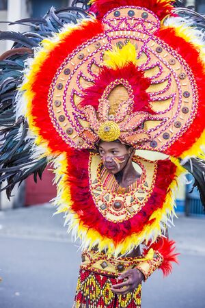 ILOILO , PHILIPPINES - JAN 28 : Participant in the Dinagyang Festival in Iloilo Philippines on January 28 2018. The Dinagyang is religious and cultural festival that honor the Santo NiÃ±oのeditorial素材