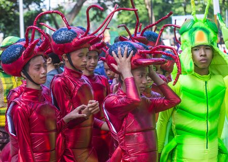 MANILA , PHILIPPINES - APRIL 27 :Participants in the Aliwan fiesta in Manila Philippines on April 27 2018. Aliwan Fiesta is an annual event that gathers different cultural festivals of the Philippinesのeditorial素材