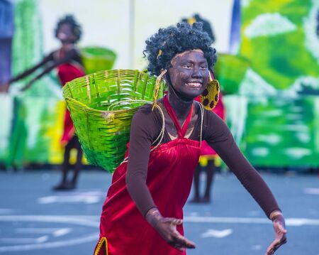MANILA , PHILIPPINES - APRIL 27 :Participants in the Aliwan fiesta in Manila Philippines on April 27 2018. Aliwan Fiesta is an annual event that gathers different cultural festivals of the Philippinesのeditorial素材