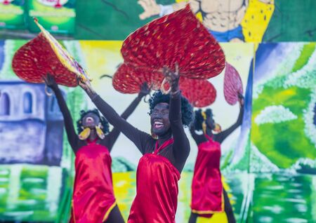 MANILA , PHILIPPINES - APRIL 27 :Participants in the Aliwan fiesta in Manila Philippines on April 27 2018. Aliwan Fiesta is an annual event that gathers different cultural festivals of the Philippinesのeditorial素材