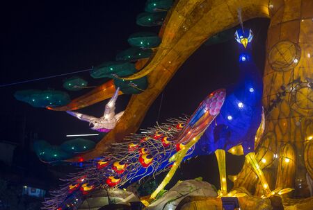 TAIPEI - FEB 18 : Chinese new year decorations in Longshan temple in Taipei Taiwan on February 18...