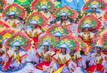 MANILA , PHILIPPINES - APRIL 27 :Participants in the Aliwan fiesta in Manila Philippines on April 27 2018. Aliwan Fiesta is an annual event that gathers different cultural festivals of the Philippinesのeditorial素材
