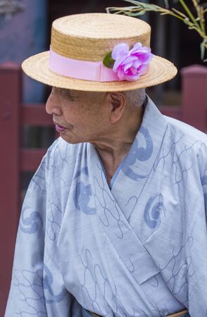 TOKYO - MAY 19 : Participant in the Kanda Matsuri in Tokyo, Japan on May 19 2018. Kanda Matsuri is one of three main festivals of Tokyo, Japanのeditorial素材