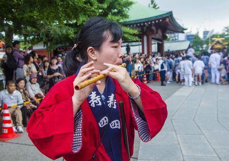 TOKYO - MAY 19 : Participant in the Kanda Matsuri in Tokyo, Japan on May 19 2018. Kanda Matsuri is one of three main festivals of Tokyo, Japanのeditorial素材