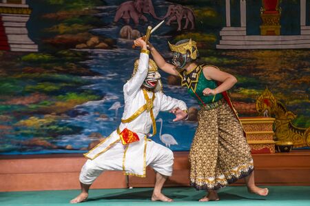 LUANG PRABANG , LAOS - AUG 10 : Laotian dancers perform in the Royal Ballet Theatre in Luang Prabang Laos on August 10 2018.のeditorial素材