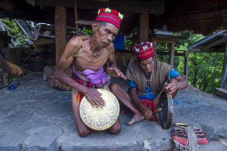 BANAUE, PHILIPPINES - MAY 02 : People from Ifugao Minority in Banaue the Philippines on May 02 2018. The Ifugao minority mostly live in the mountains of north Philippinesのeditorial素材