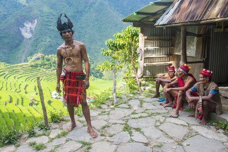 BANAUE, PHILIPPINES - MAY 02 : People from Ifugao Minority in Banaue the Philippines on May 02 2018. The Ifugao minority mostly live in the mountains of north Philippinesのeditorial素材
