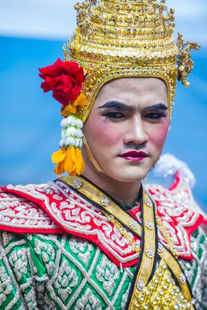 SEOUL - MAY 11 : Portrait of a Thai Traditional dancer during Lotus Lantern Festival in Seoul , Korea on May 11 2018  The festival is a celebration of the birth of Buddhaのeditorial素材