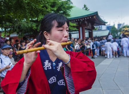TOKYO - MAY 19 : Participant in the Kanda Matsuri in Tokyo, Japan on May 19 2018. Kanda Matsuri is one of three main festivals of Tokyo, Japanのeditorial素材