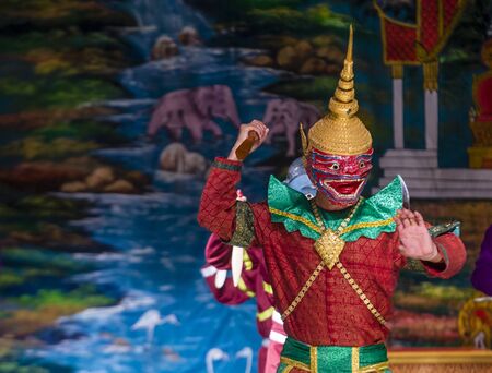 LUANG PRABANG , LAOS - AUG 10 : Laotian dancer perform in the Royal Ballet Theatre in Luang Prabang Laos on August 10 2018.のeditorial素材