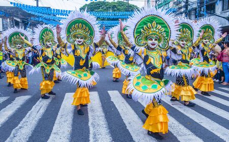 BACOLOD , PHILIPPINES - OCT 28 : Participants in the Masskara Festival in Bacolod Philippines on...