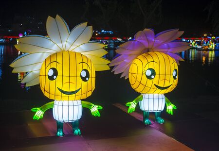 JINJU , SOUTH KOREA - OCT 07 : Colorful lantern decoration during the Jinju Lantern Festival in Jinju , South Korea on October 07 2018のeditorial素材