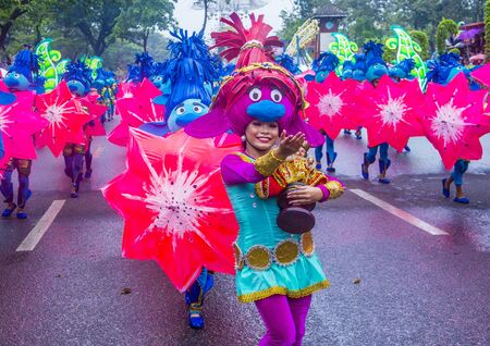 CEBU CITY , PHILIPPINES - JAN 20 : Participants in the Sinulog festival in Cebu city Philippines on January 20 2019. The Sinulog is an annual religious celebrations in the Philippines.のeditorial素材
