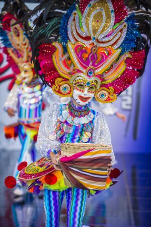 ANDONG , SOUTH KOREA - OCT 01 : Filipino dancer from the Masskara festival of Bacolod perform at the Maskdance festival held in Andong South Korea on October 01 2018のeditorial素材