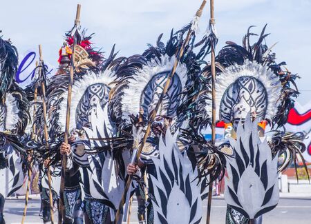 ILOILO , PHILIPPINES - JAN 27 : Participants in the Dinagyang Festival in Iloilo Philippines on January 27 2019. The Dinagyang is religious and cultural ennuel festivalのeditorial素材