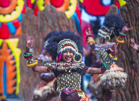 ILOILO , PHILIPPINES - JAN 27 : Participants in the Dinagyang Festival in Iloilo Philippines on...