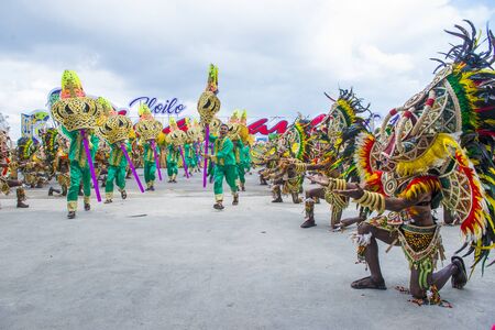 ILOILO , PHILIPPINES - JAN 27 : Participants in the Dinagyang Festival in Iloilo Philippines on...
