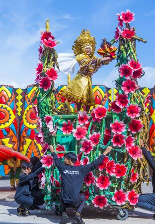 ILOILO , PHILIPPINES - JAN 27 : Participants in the Dinagyang Festival in Iloilo Philippines on January 27 2019. The Dinagyang is religious and cultural ennuel festivalのeditorial素材