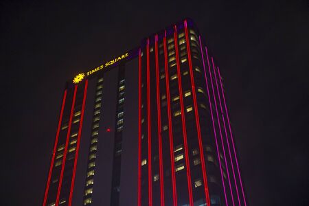 HO CHI MINH CITY , VIETNAM - SEP 21 : The Saigon Times Square tower in Ho Chi Minh on September 21 2018. This tower is a 40-storey tower it one of the tallest building in the cityのeditorial素材