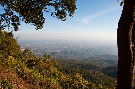 View point on mountain, Thailand.の写真素材