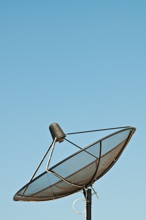 Satellite dish with blue sky, Thailand.の写真素材