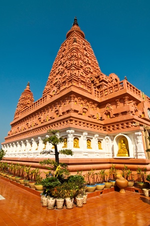 Beautiful pagoda with blue sky, Thailand.の写真素材