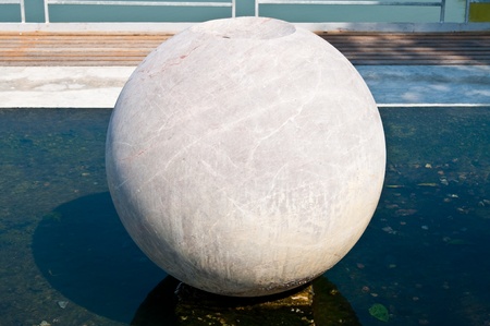 Marble ball on the water, Thailand.の写真素材