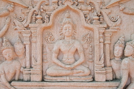 Thai style art made from clay, Thailand.の写真素材