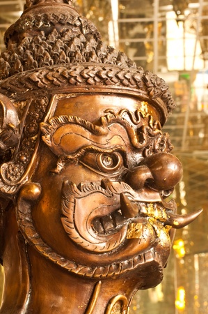 Face of Thai style giant, Thailand.の写真素材