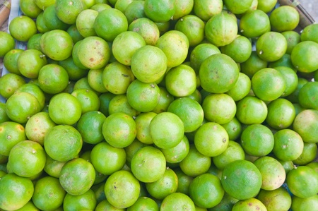 Group of green lemon, Thailand.の写真素材