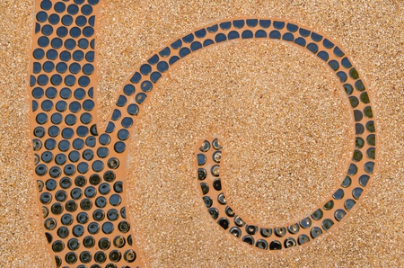Background of sand wash texture on the wall, Thailand.の写真素材