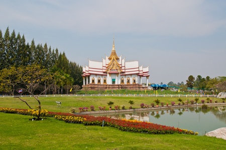 Beautiful Thai style church at Nakhonratchasima province, Thailand.の写真素材