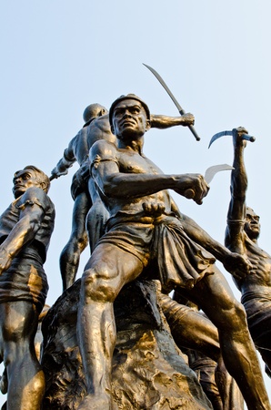 Bangrajun monument at Singburi province, Thailand.のeditorial素材