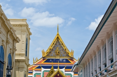 Beautiful building at Wat Phra Kaew, Bangkok, Thailand.の写真素材