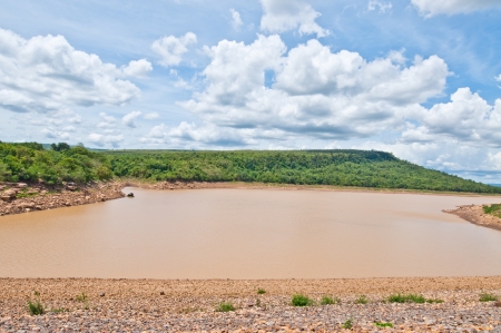 Landscape of Lamprapleng Dam, Thailand の写真素材