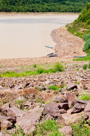 Landscape of Lamprapleng Dam, Thailand.の写真素材