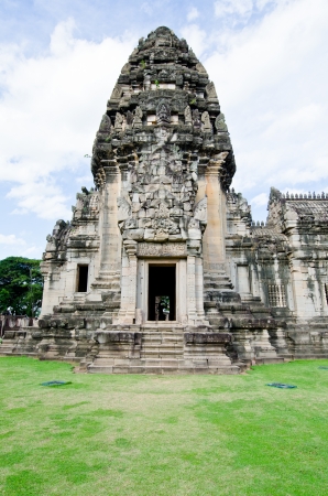 The Principal Tower at Phimai Historical Park, Thailand.の写真素材