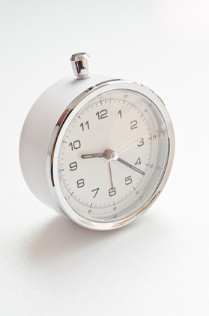 White clock on white screen, Thailand.の写真素材