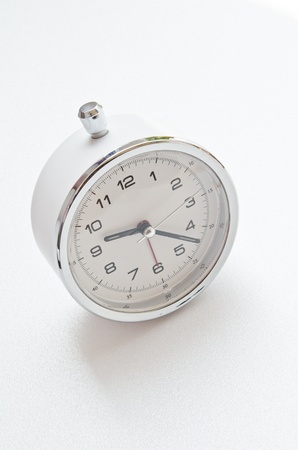 White clock on white screen, Thailand の写真素材