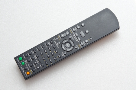 Remote control on white screen, Thailand.の写真素材