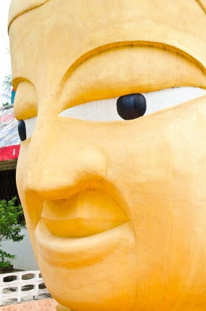 Face of buddha at Thai temple, Thailand の写真素材