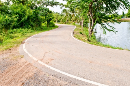 Running path in the public park, Thailand の写真素材