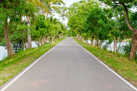 Running path in the public park, Thailand の写真素材