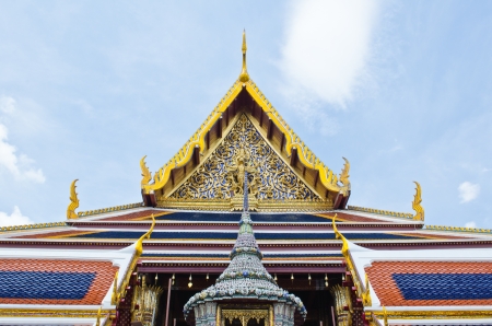 Beautiful building at Wat Phra Kaew, Bangkok, Thailand.の写真素材