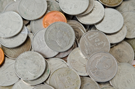 Group of coins, Thailand の写真素材