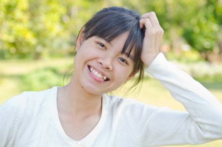 Portrait of Thai beautiful girl, Thailand の写真素材
