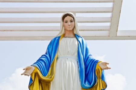 Virgin mary statue at Nakhonratchasrima province, Thailand.の写真素材