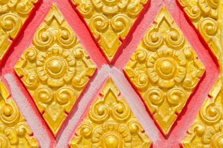 Background of Thai style molding art, Thailand.の写真素材