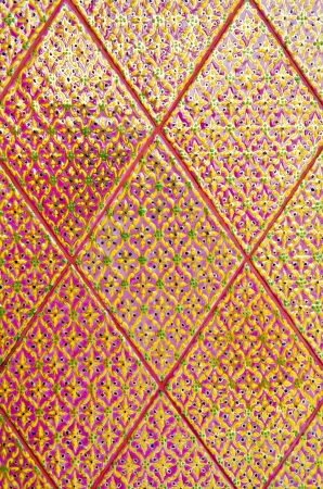 Beautiful of Thai style ceramic wall, Thailand の写真素材